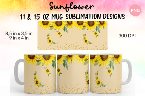 Download Sunflower Mug Sublimation Design PNG - Premium Resources