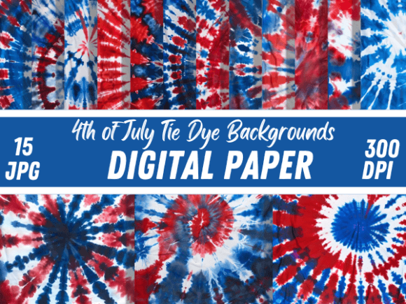 Download 4th of July Tie Dye Paper Backgrounds - Background Collection