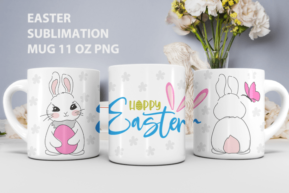 Download Easter Sublimation Mug Wrap, Bunny Mug - Mug wrap Collection