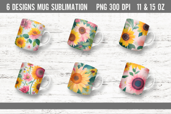 Download Sunflower Coffee Mug Wrap Sublimation - Mug wrap Collection