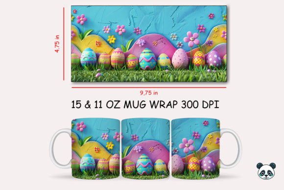 Download Colorful Easter Eggs 3D Mug Wrap - Mug wrap Collection