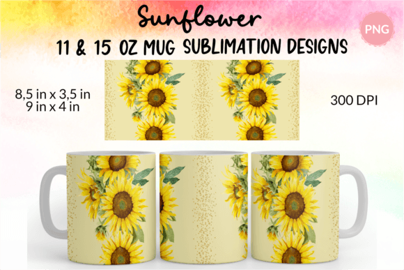 Download Sunflower Mug Sublimation Design PNG - Premium Resources