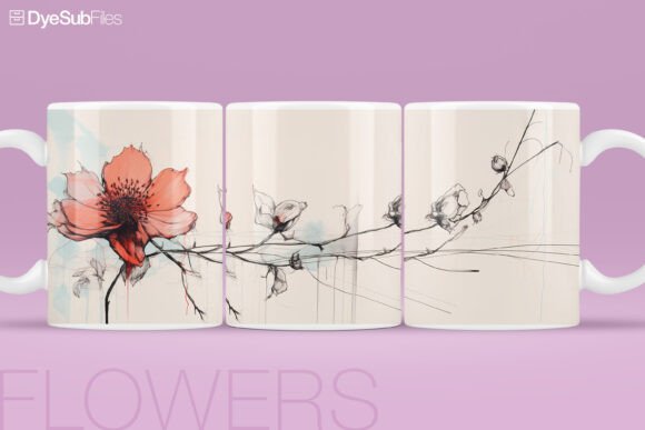 Download Watercolor Flower Coffee Mug Wrap - Mug wrap Collection