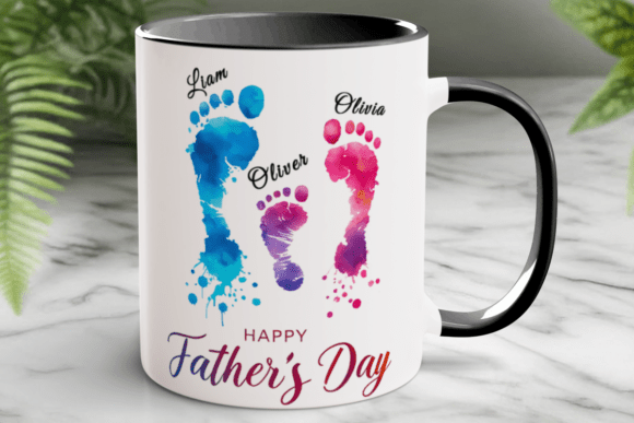 Download Personalized Fathers Day Mug Wrap Png - Mug wrap Collection