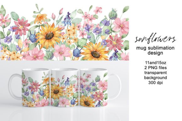 Download Sunflower, Wild Flowers, Mug Sublimation - Premium Resources
