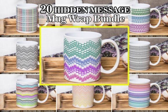 Download Hidden Swear Message Mug Wrap Bundle - Mug wrap Collection