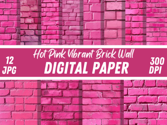 Download Hot Pink Brick Wall Backgrounds Paper - Background Collection