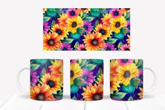 Download Sunflower Mug Wrap | Sunflower Mug - Premium Resources