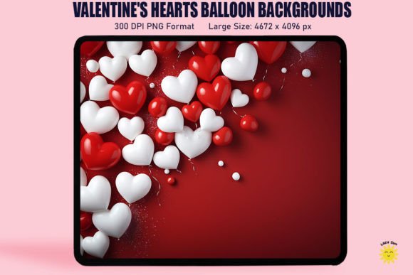 Download Valentine's Hearts Balloon Background - Background Collection