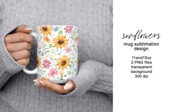 Download Sunflower, Wild Flowers, Mug Sublimation - Premium Bundle