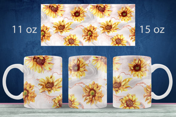 Download Sunflower on Marble Mug Sublimation Png - Premium Resources