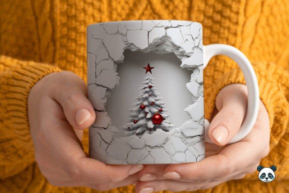 Download 3D Christmas Tree Mug Wrap Sublimation - Mug wrap Collection