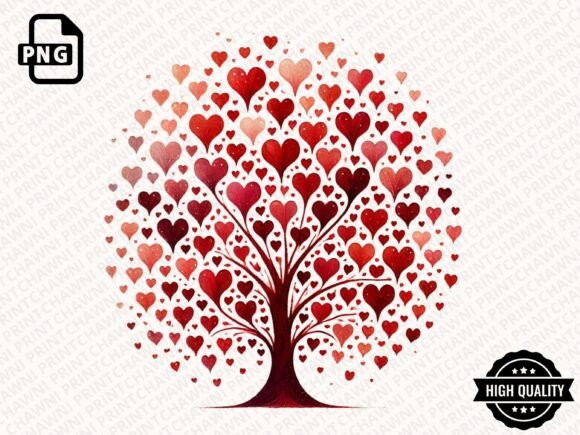 Download Valentine's Day Heart Tree Clipart PNG - Premium Bundle