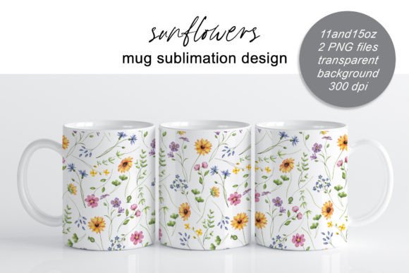 Download Sunflower, Wild Flowers, Mug Sublimation - Premium Resources