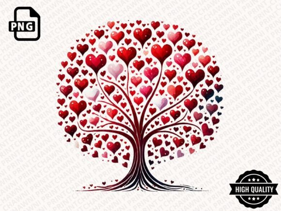 Download Valentine's Day Heart Tree Clipart PNG - Premium Resources